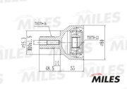 GA20208 MILES Шарнирный комплект, приводной вал