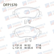 DFP1570 DOUBLE FORCE Колодки тормозные дисковые