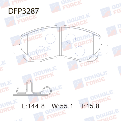 DFP3287 DOUBLE FORCE Колодки тормозные дисковые Double Force