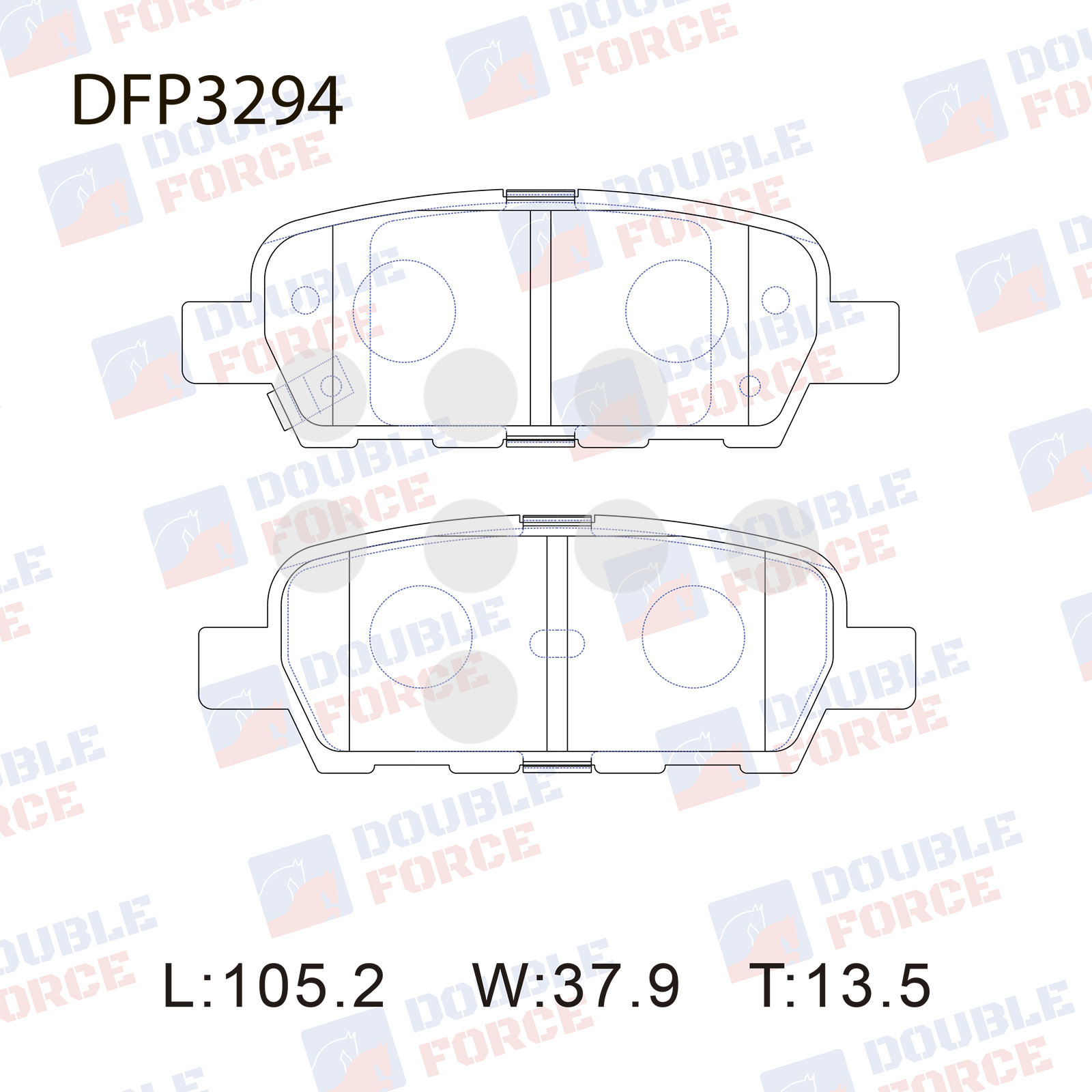 DFP3294 DOUBLE FORCE Колодки тормозные дисковые Double Force