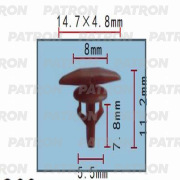 P370152 PATRON Клипса пластмассовая