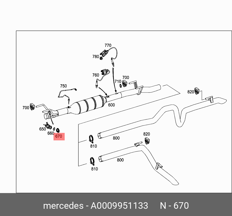 A0009951133 MERCEDES-BENZ ХОМУТ ПАТРУБКА ВЫХЛОПНОГО