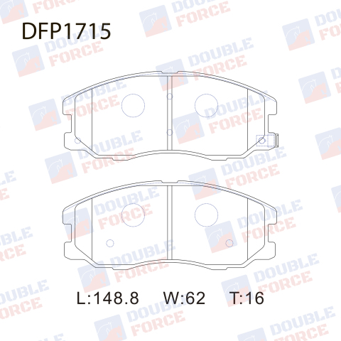 DFP1715 DOUBLE FORCE Колодки тормозные дисковые Double Force