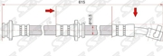 ST46210AX00B SAT Шланг тормозной FR NISSAN CUBE Z12/NOTE E11/TIIDA C11/MICRA K12 LH