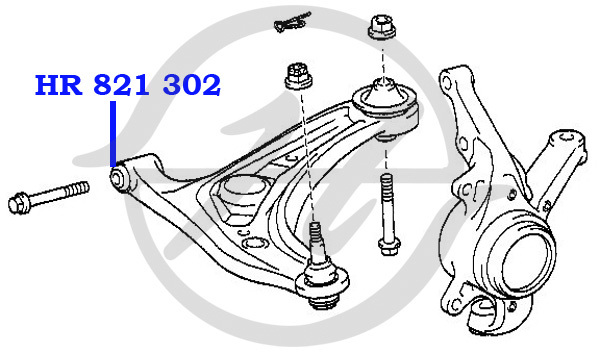 Сайлентблок нижнего рычага передней подвески, пере HANSE HR821302