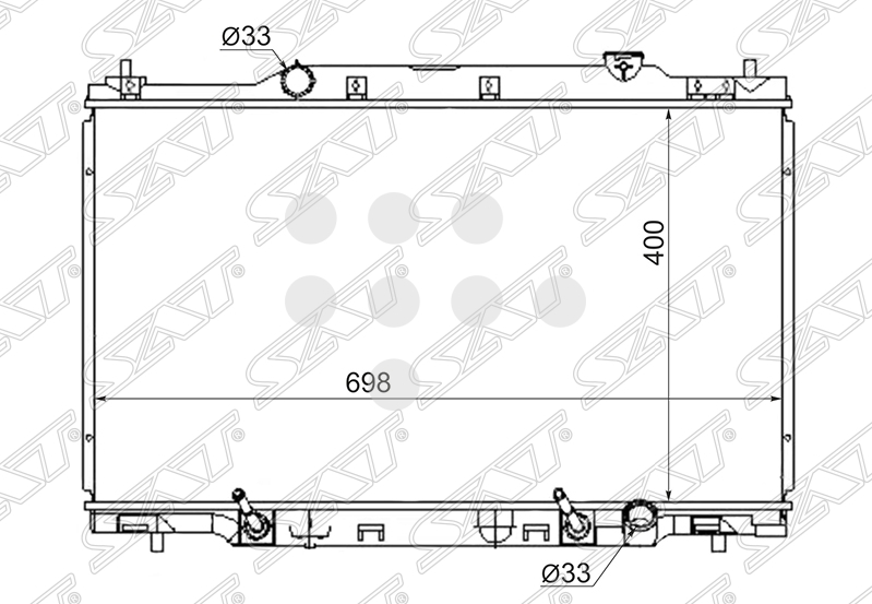 HD0001520 SAT Радиатор Honda Stream 00-06