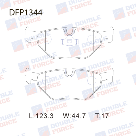 DFP1344 DOUBLE FORCE Колодки тормозные дисковые Double Force