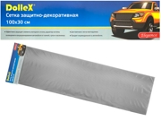 DKS003 DOLLEX Облицовка радиатора (сетка декоративная) алюминий, 100 х 30 см, черная, ячейки 6мм х 3,5мм