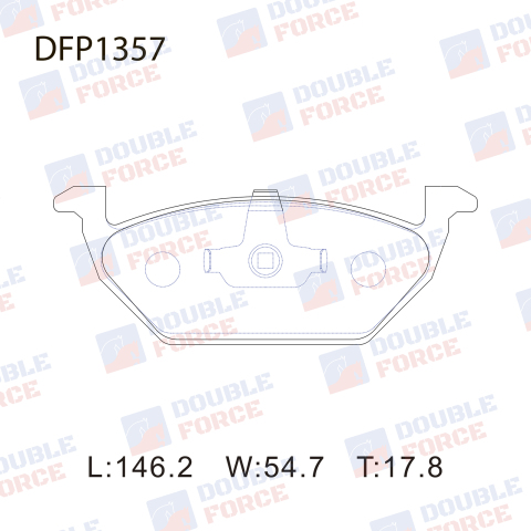 DFP1357 DOUBLE FORCE Колодки тормозные дисковые Double Force