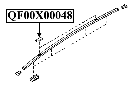 QF00X00048 QUATTRO FRENI ЗАГЛУШКА В МОЛДИНГ КРЫШИ