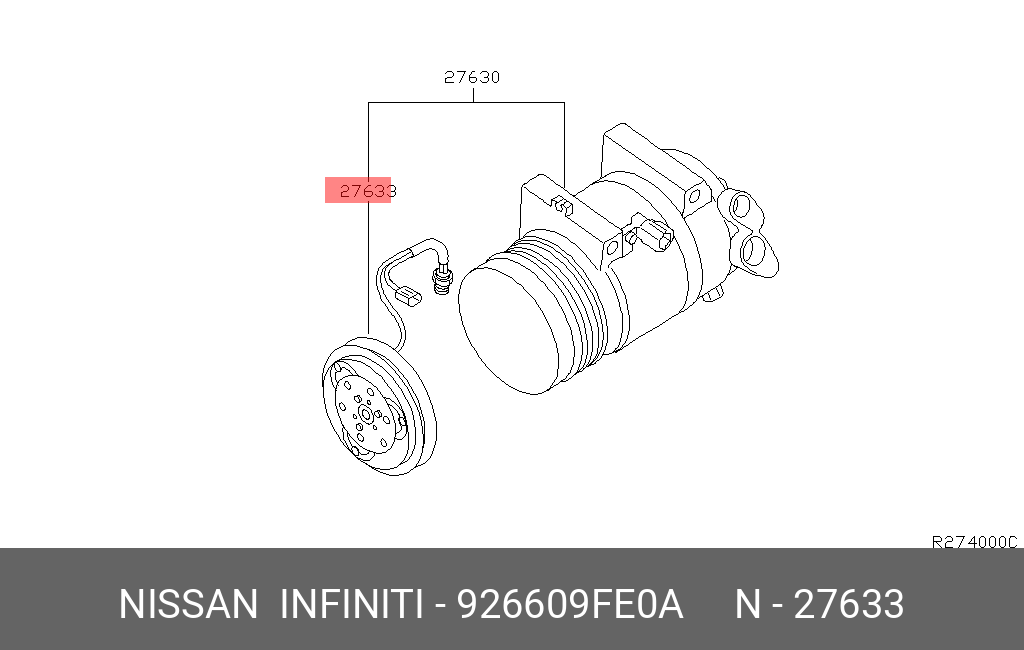 926609FE0A NISSAN Муфта компрессора