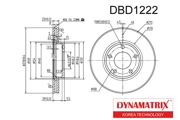DBD1222 DYNAMATRIX-KOREA диск тормозной