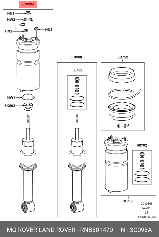 RNB501470 LAND ROVER SCHWINGUNGSDAEMPFER,CGA,Shock Absorber