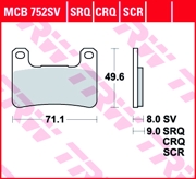 MCB752SV TRW Комплект тормозных колодок