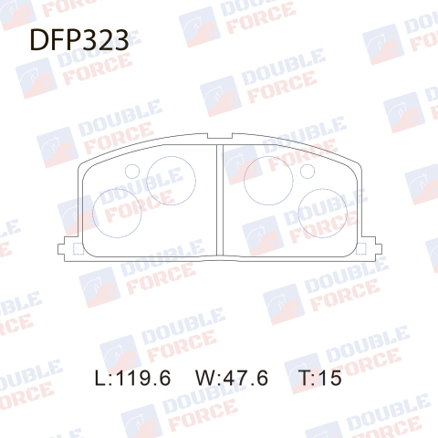 DFP323 DOUBLE FORCE Колодки тормозные дисковые Double Force