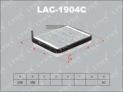 LAC1904C LYNXAUTO Фильтр салона