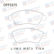 DFP3375 DOUBLE FORCE Колодки тормозные дисковые Double Force