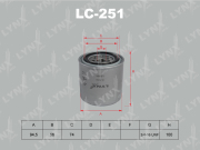 LC251 LYNXAUTO Фильтр масляный