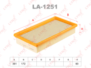 LA1251 LYNXAUTO Фильтр воздушный