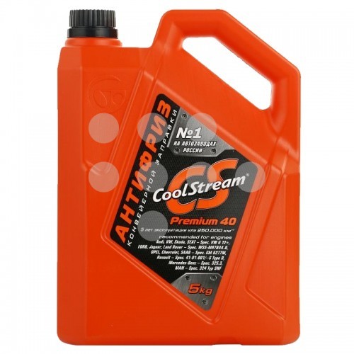 Антифриз CoolStream Premium 40, оранжевый, 5 кг. COOL STREAM CS010102