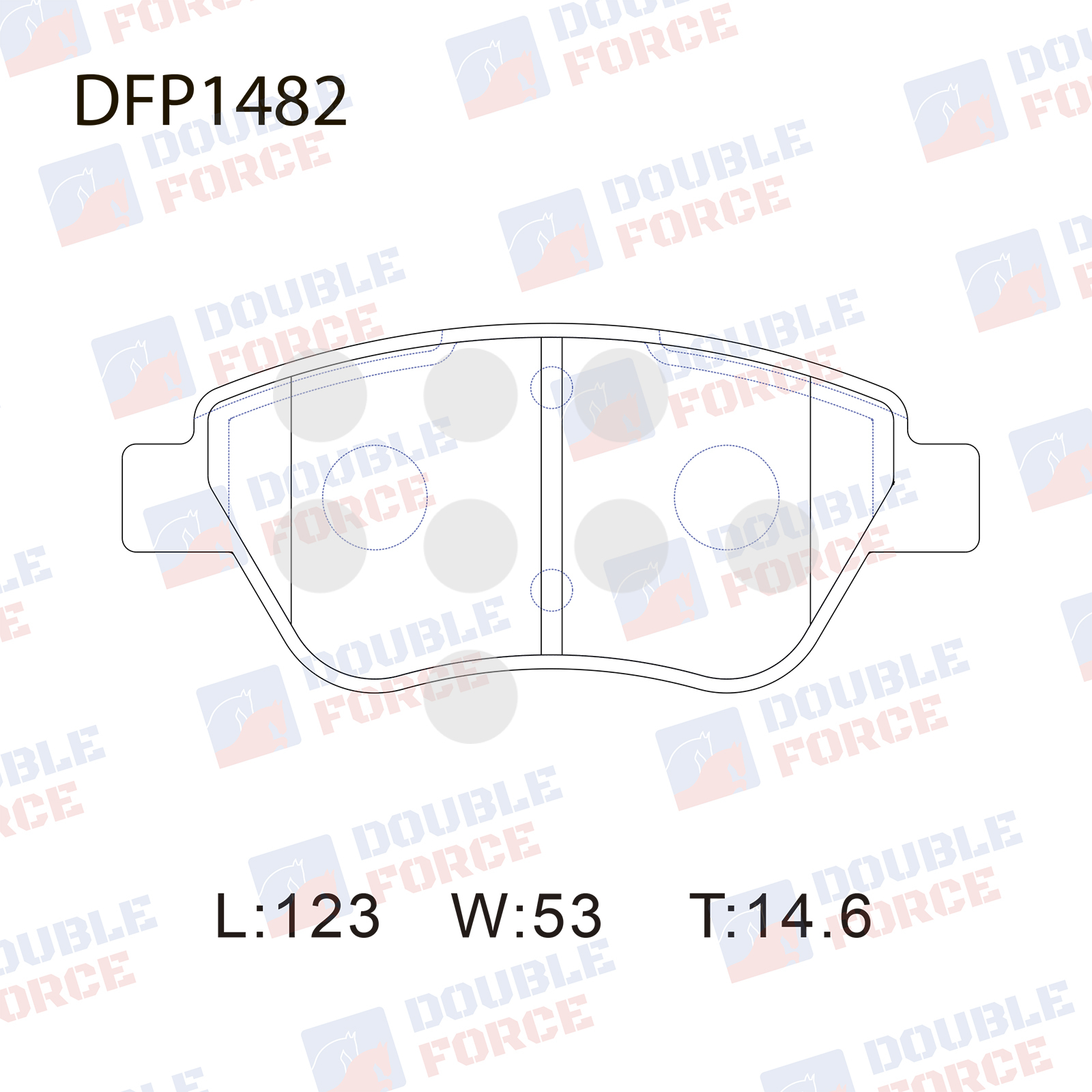 DFP1482 DOUBLE FORCE Колодки тормозные дисковые Double Force