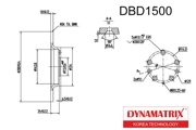 DBD1500 DYNAMATRIX-KOREA диск тормозной