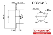 DBD1313 DYNAMATRIX-KOREA диск тормозной