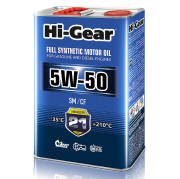 HG0554 HI-GEAR Масло Hi-Gear моторное 5W50 (SM/CF) 4л (синтетика)