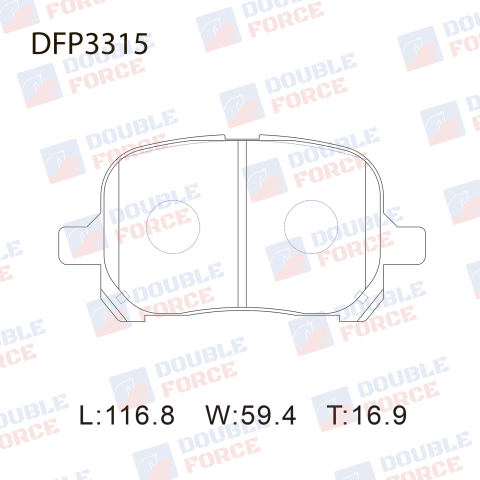 DFP3315 DOUBLE FORCE Колодки тормозные дисковые Double Force