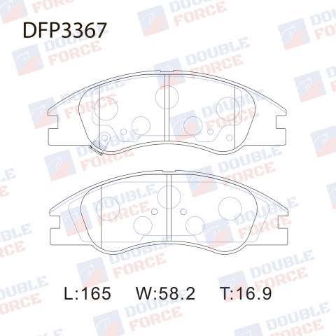 DFP3367 DOUBLE FORCE Колодки тормозные дисковые Double Force