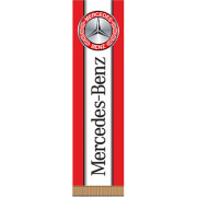 S05101093 SKYWAY Вымпел прямоугольный Mersedes-Benz фон красный (200х55) цветной (1шт) SKYWAY