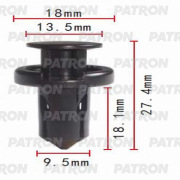 P370341 PATRON Клипса пластмассовая