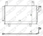 STMZX53940 SAT Радиатор кондиционера Mazda 3 13-19 / 6 12- / CX-5 11-21 / Atenza 12