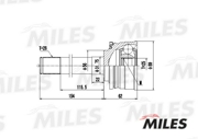 GA20277 MILES Шарнирный комплект, приводной вал