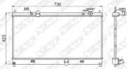 LF0001 SAT Радиатор Lifan Solano 10-16