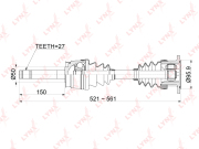 CD1117 LYNXAUTO Привод в сборе передний