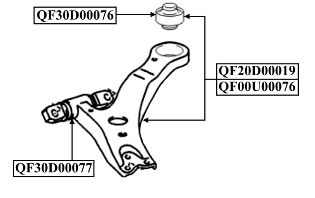 QF00U00076 QUATTRO FRENI Рычаг передний левый