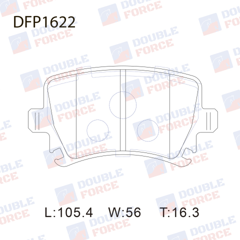 DFP1622 DOUBLE FORCE Колодки тормозные дисковые Double Force