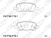 ST044660T010 SAT Колодки тормозные зад TOYOTA VENZA 08-
