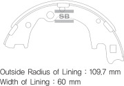 SA100 SANGSIN BRAKE КОЛОДКИ ТОРМОЗНЫЕ ЗАДНИЕ (БАРАБАННЫЕ)