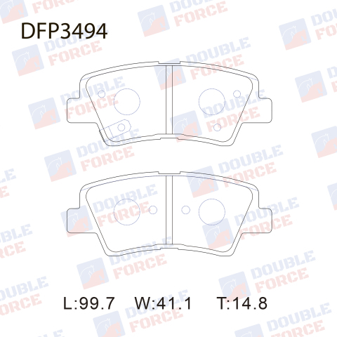 DFP3494 DOUBLE FORCE Колодки тормозные дисковые Double Force