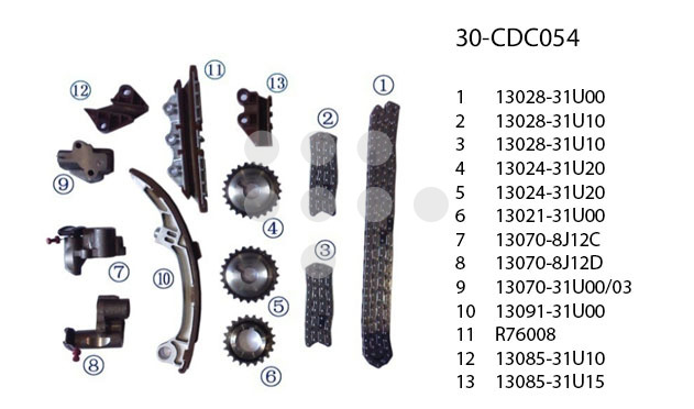 30CDC054 UNITED MOTORS Комплект ГРМ Nissan VQ35DE UM