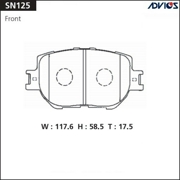 SN125 ADVICS Дисковые тормозные колодки