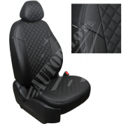 VAGRGRCHCHR АВТОПИЛОТ Комплект чехлов для LADA Granta Sd/Hb / Datsun on-Do (сплошная), материал - Ромб, цвет - Черный + Черный