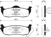 SP1512 SANGSIN BRAKE Колодки тормозные