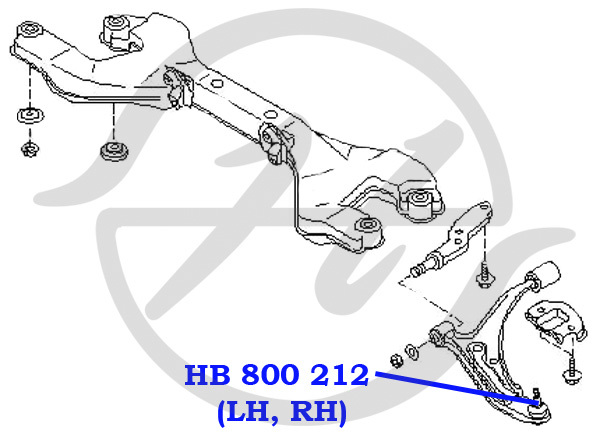 HB800212 HANSE Опора шаровая нижнего рычага передней подвески