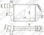 STMN135001 SAT Интеркулер MITSUBISHI L200 05-/PAJERO/MONTERO SPORT 08