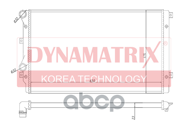 DR65280A DYNAMATRIX-KOREA радиатор охлаждения