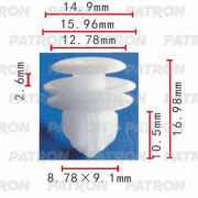P370104 PATRON Клипса пластмассовая P370104 PATRON Клипса пластмассовая
