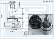 159620 STARKE ШРУС HONDA CR-V II без ABS